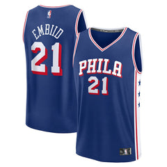 Fanatics Joel Embiid Philadelphia 76ers Fast Break Replica Jersey Icon Edition Royal