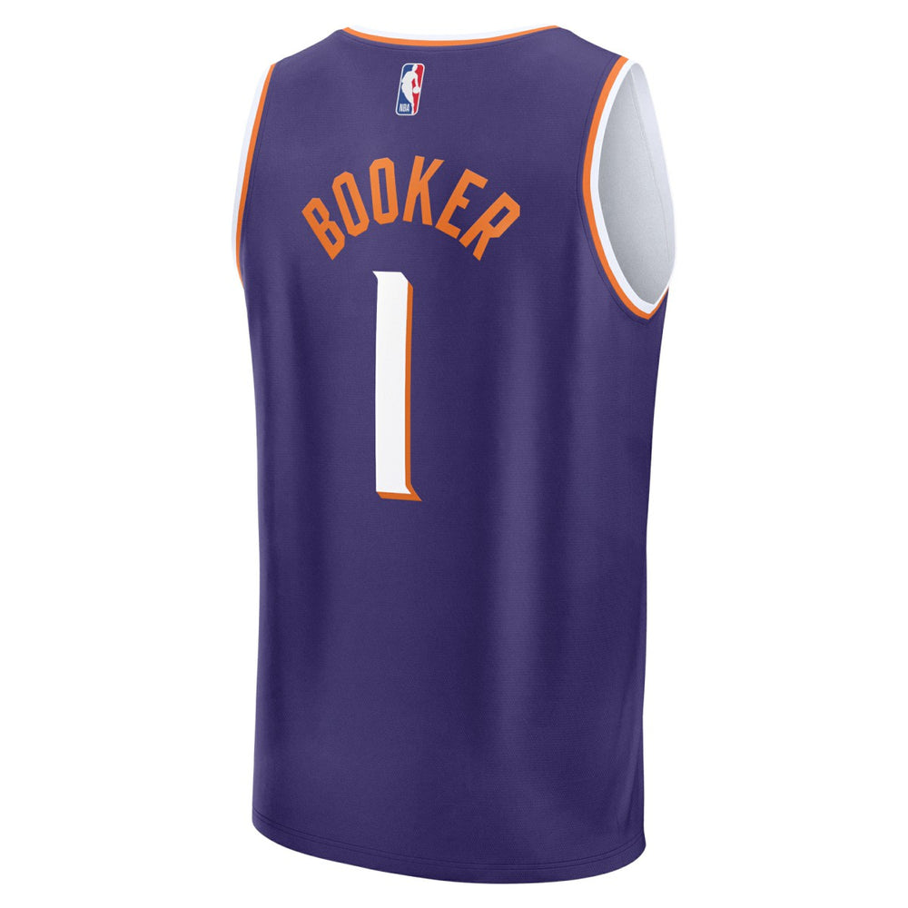 Fanatics Devin Booker Phoenix Suns Fast Break Replica Jersey Icon Edition Purple