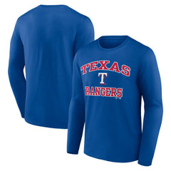 Texas Rangers Logo Athletic Heart & Soul Long Sleeve T-Shirt Online