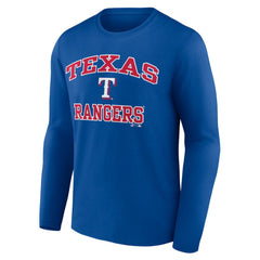 Texas Rangers Logo Athletic Heart & Soul Long Sleeve T-Shirt Online