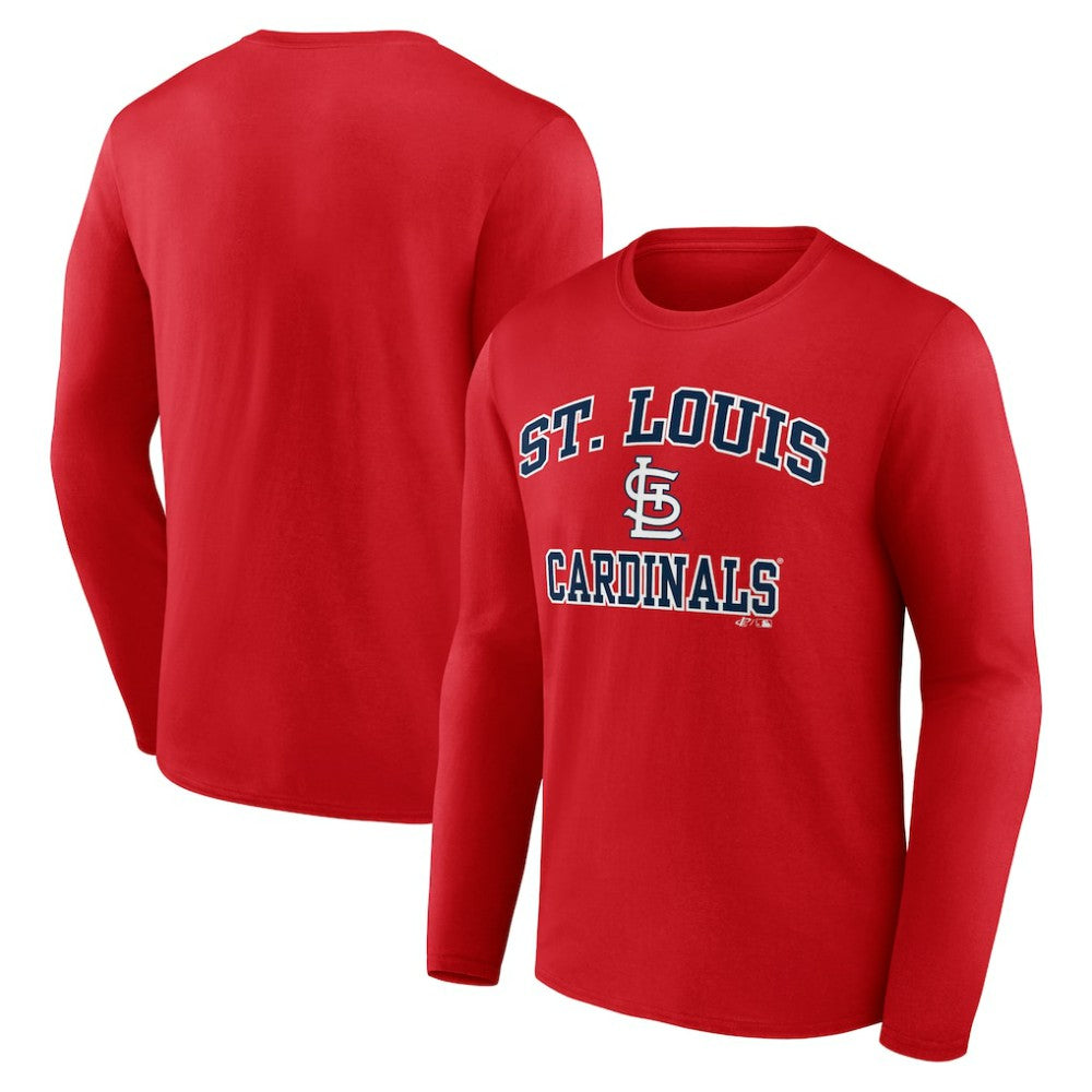 St. Louis Cardinals Logo Athletic Heart & Soul Long Sleeve T-Shirt Discount