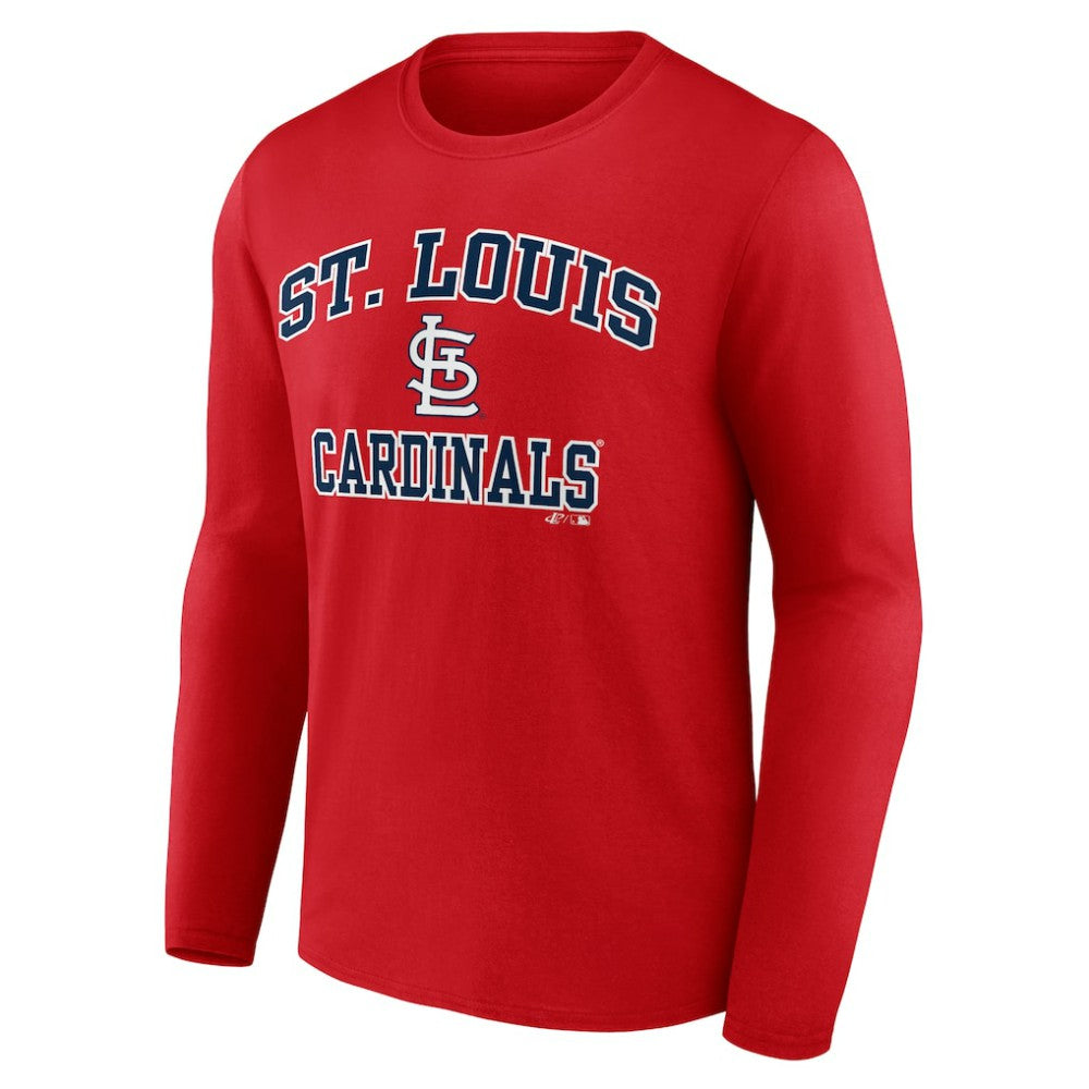 St. Louis Cardinals Logo Athletic Heart & Soul Long Sleeve T-Shirt Discount