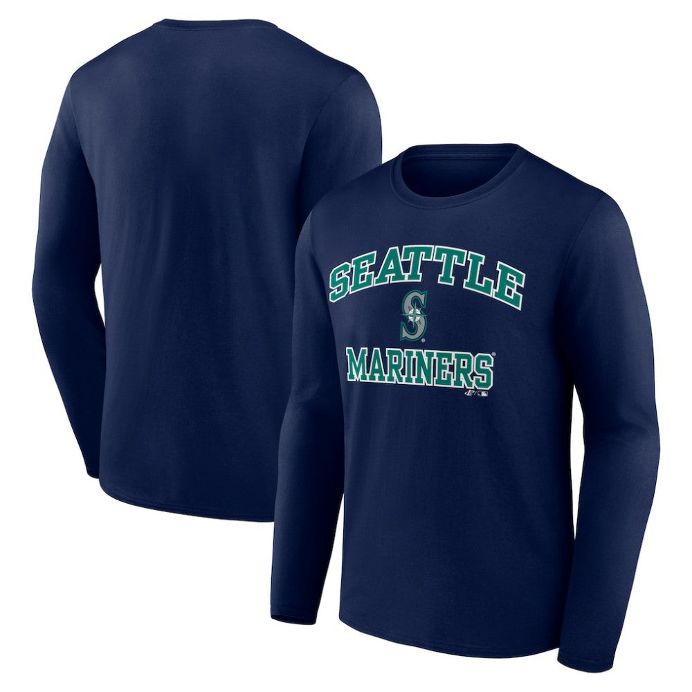 Seattle Mariners Logo Athletic Heart & Soul Long Sleeve T-Shirt Online
