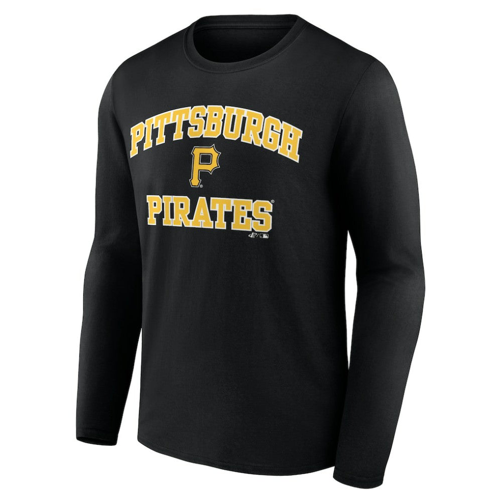 Pittsburgh Pirates Logo Athletic Heart & Soul Long Sleeve T-Shirt Sale