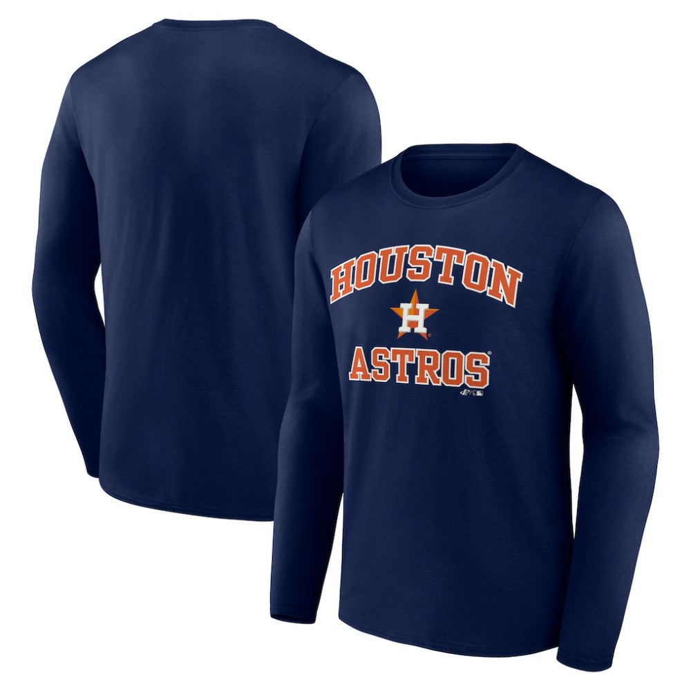 Houston Astros Logo Athletic Heart & Soul Long Sleeve T-Shirt Outlet