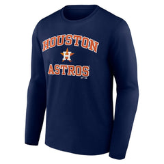 Houston Astros Logo Athletic Heart & Soul Long Sleeve T-Shirt Outlet