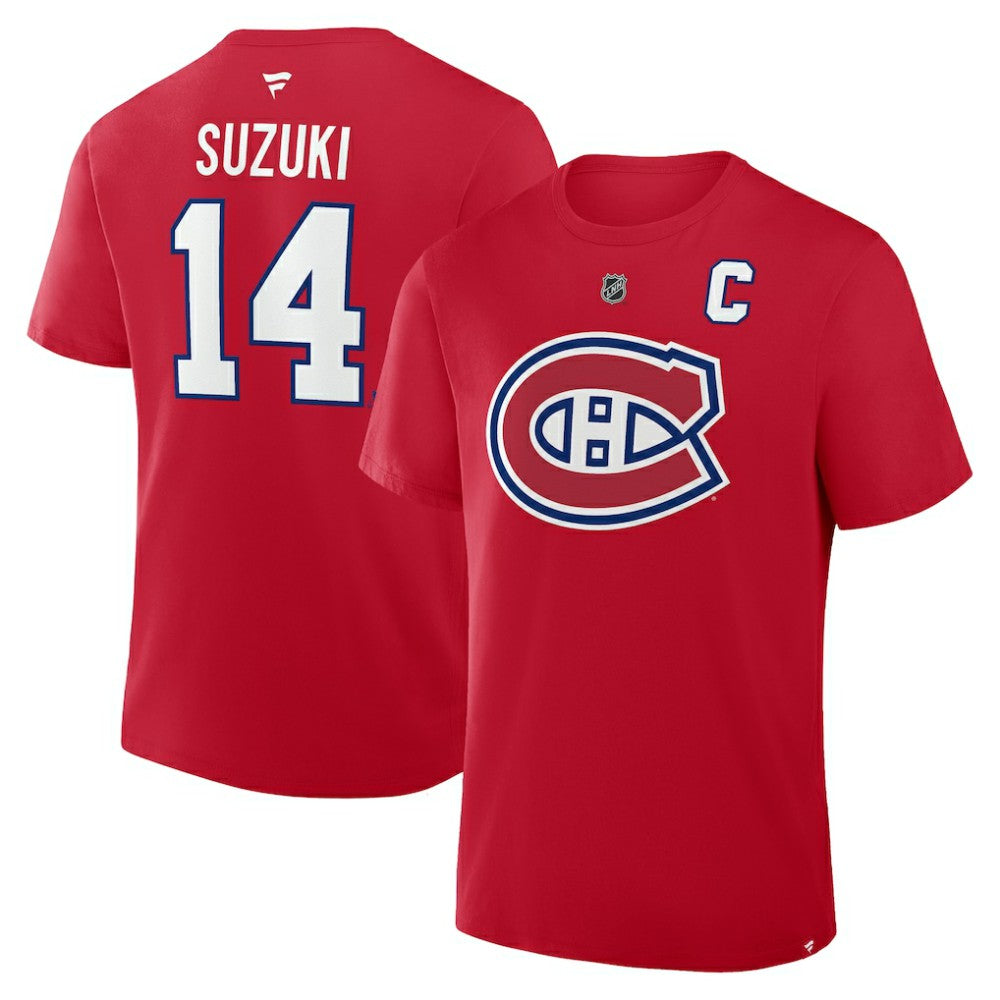 Nick Suzuki Montreal Canadiens Fanatics Authentic Stack Name & Number T-Shirt - Red | Fanatics discount