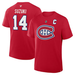 Nick Suzuki Montreal Canadiens Fanatics Authentic Stack Name & Number T-Shirt - Red | Fanatics discount