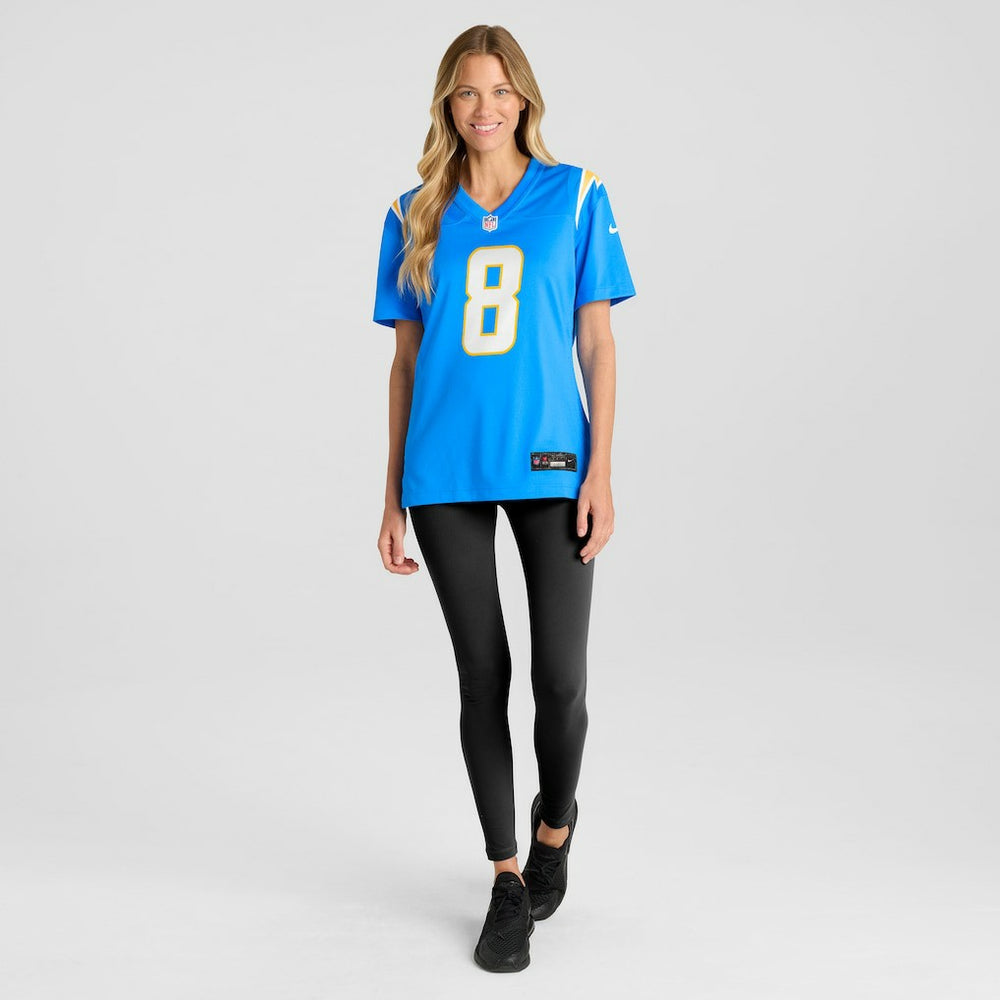 Max Duggan Los Angeles Chargers Women's Team Game Jersey - Powder Blue - Nike