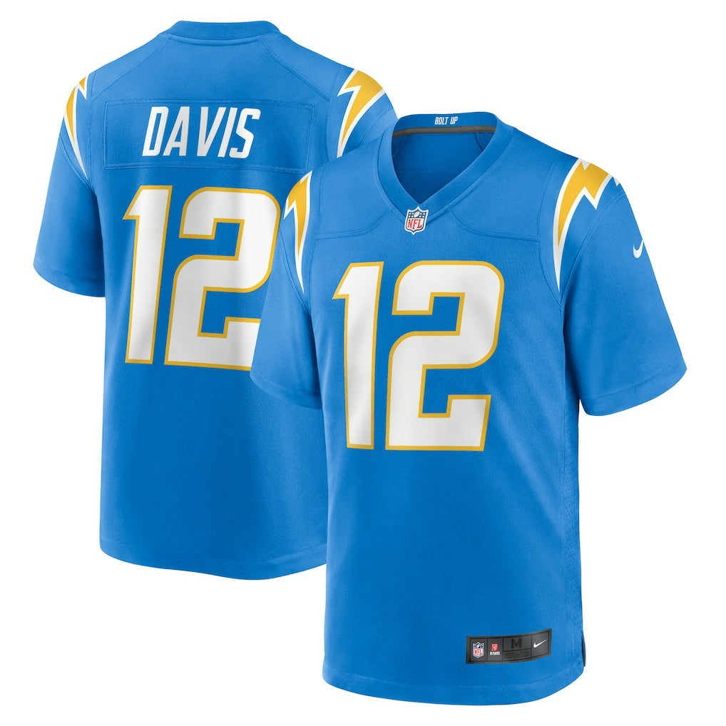 Derius Davis Los Angeles Chargers Team Game Jersey - Powder Blue - Nike