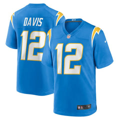 Derius Davis Los Angeles Chargers Team Game Jersey - Powder Blue - Nike