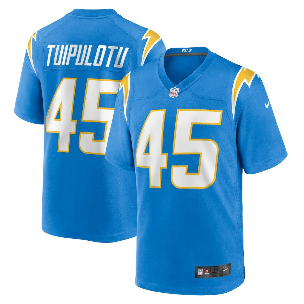 Tuli Tuipulotu Los Angeles Chargers Team Game Jersey - Powder Blue - Nike