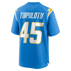 Tuli Tuipulotu Los Angeles Chargers Team Game Jersey - Powder Blue - Nike