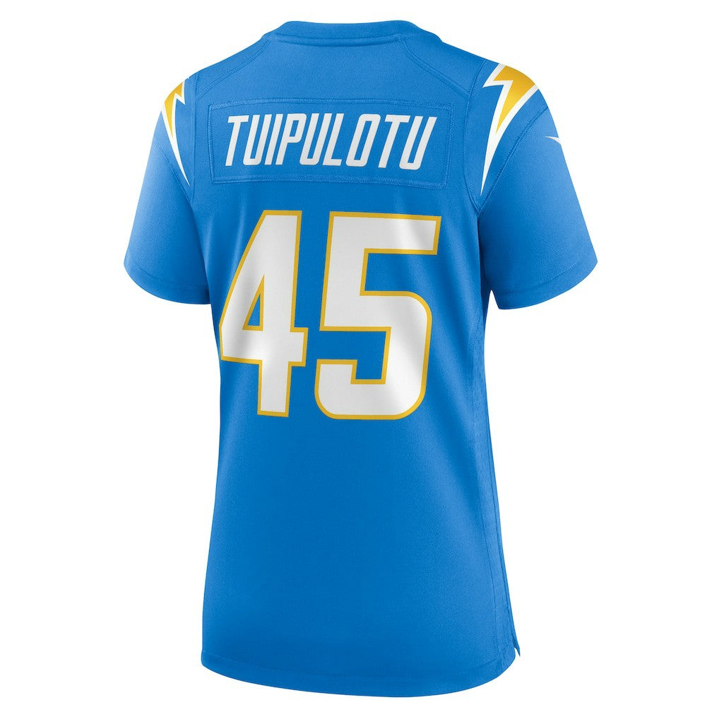 Tuli Tuipulotu Los Angeles Chargers Women's Team Game Jersey - Powder Blue - Nike