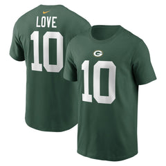 Jordan Love Green Bay Packers Player Name & Number T-Shirt - Green - Nike