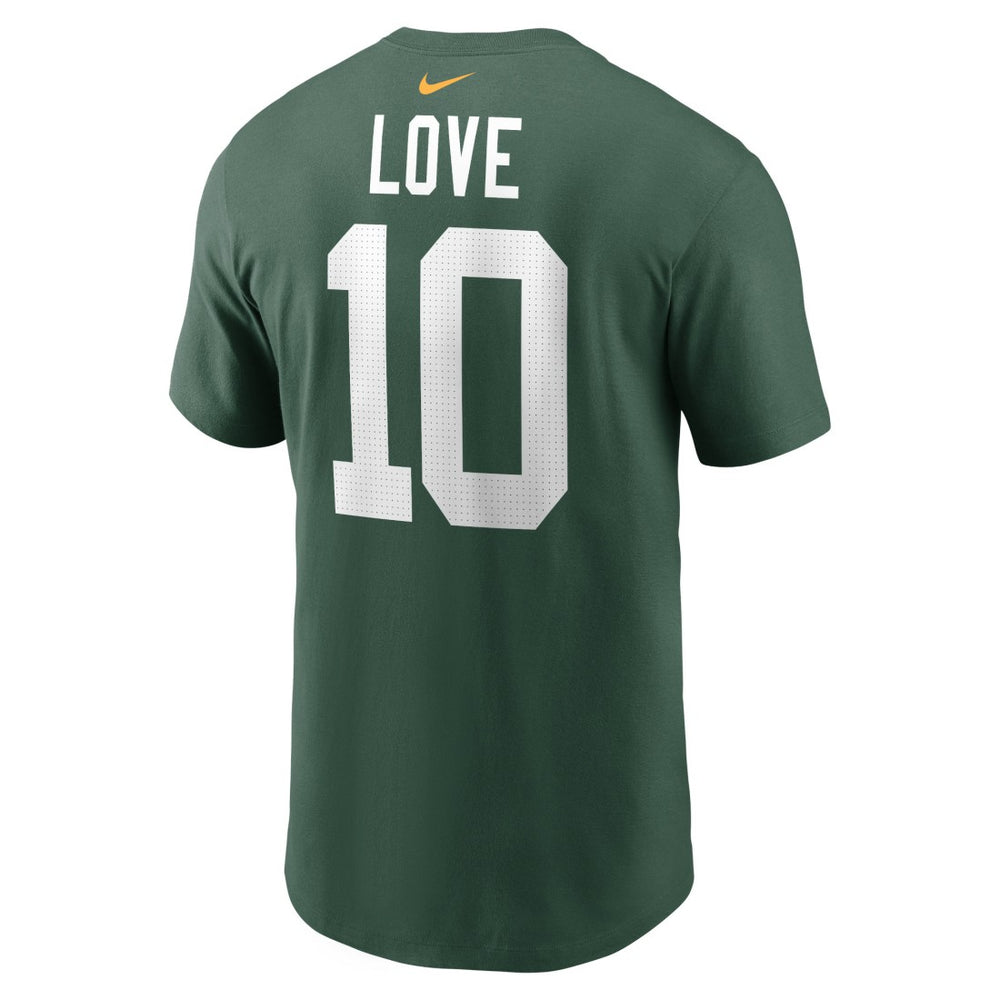 Jordan Love Green Bay Packers Player Name & Number T-Shirt - Green - Nike