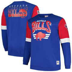 Buffalo Bills Big & Tall Fleece Pullover Sweatshirt - Royal - Mitchell & Ness