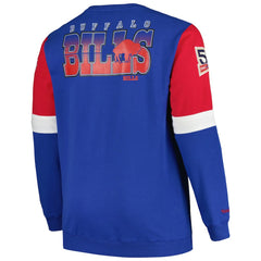 Buffalo Bills Big & Tall Fleece Pullover Sweatshirt - Royal - Mitchell & Ness