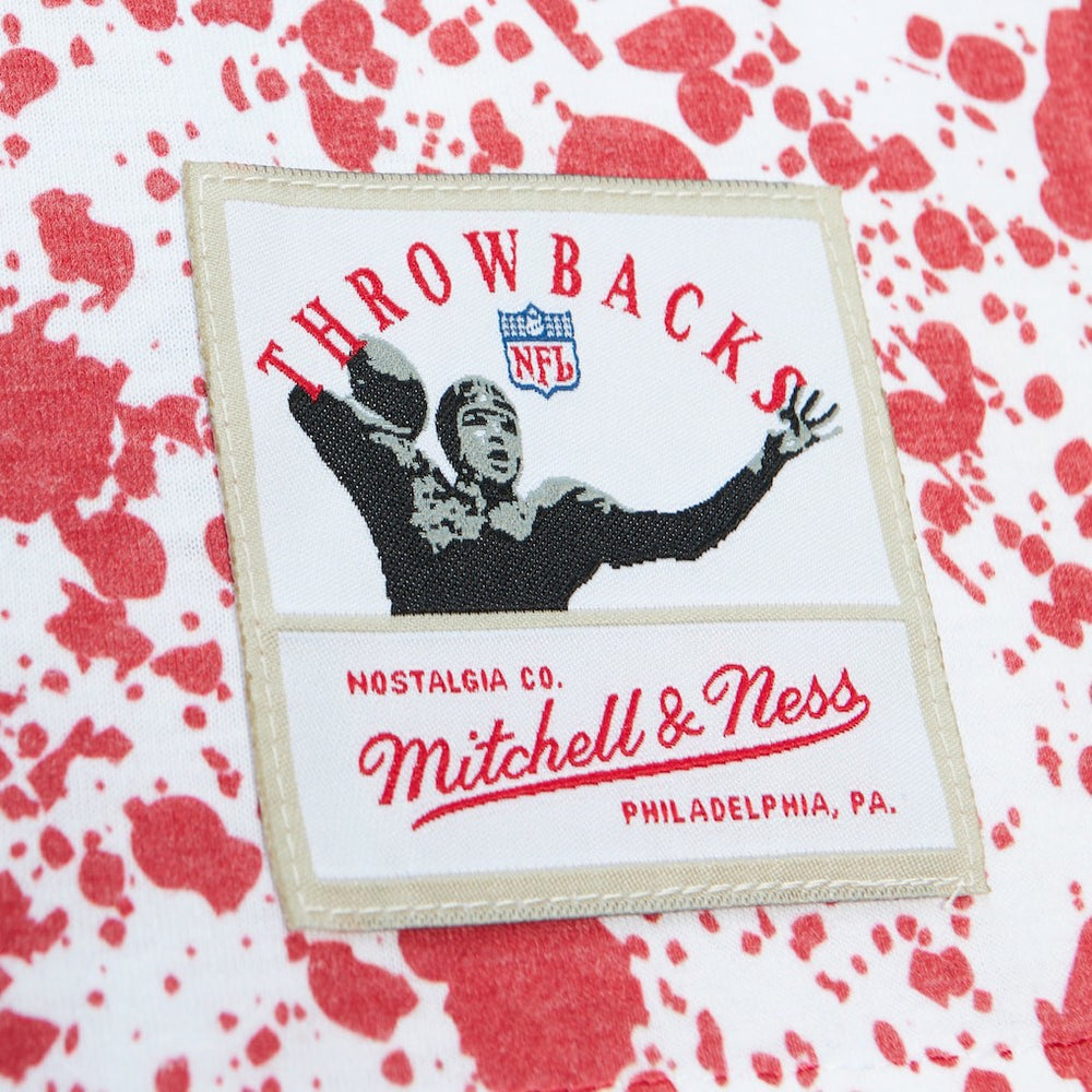 New York Giants Big & Tall Allover Print T-Shirt - White - Mitchell & Ness