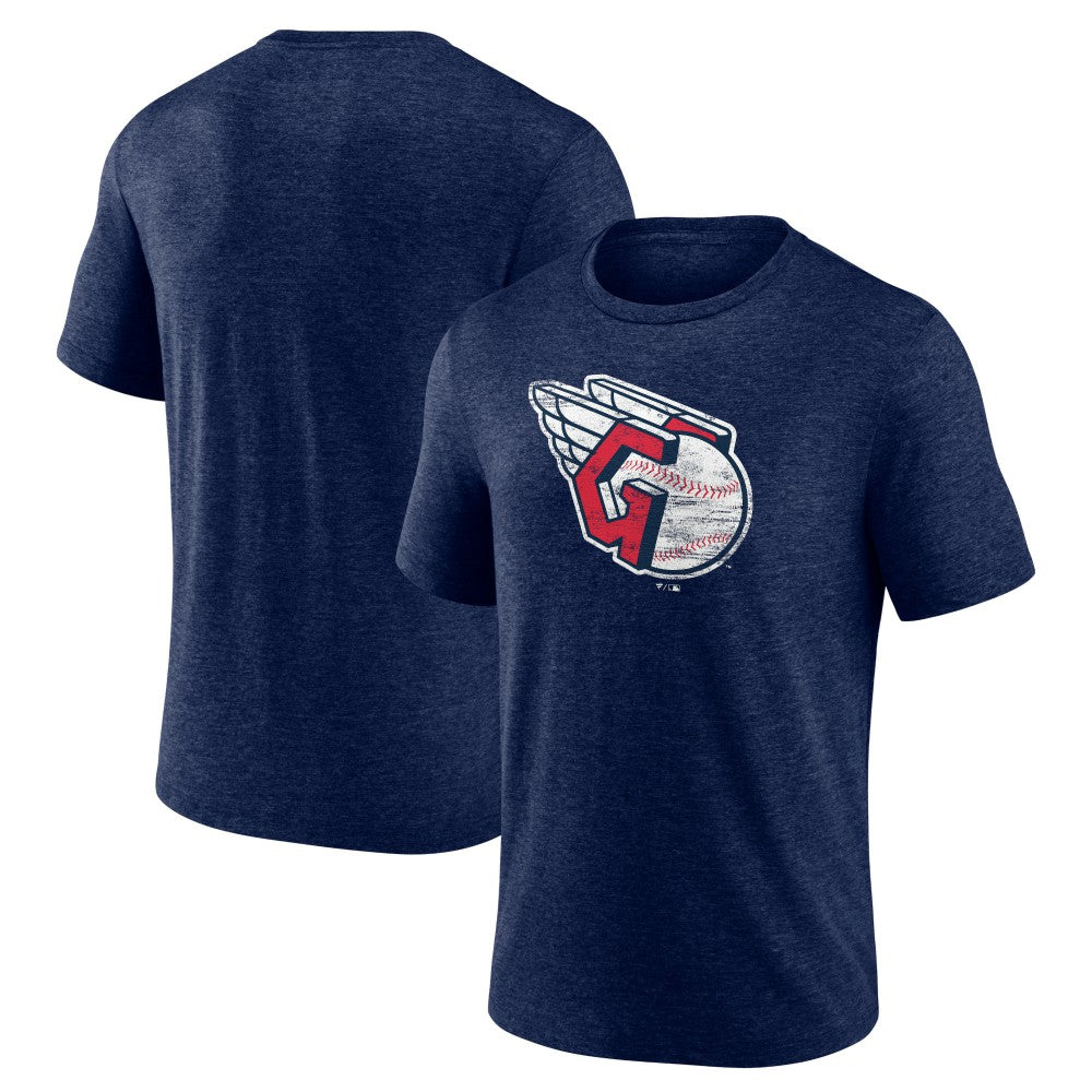 Cleveland Guardians Official Logo Tri-Blend T-Shirt Discount