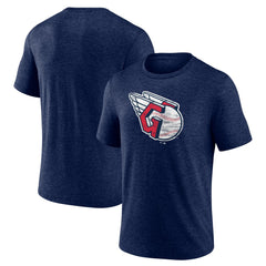 Cleveland Guardians Official Logo Tri-Blend T-Shirt Discount