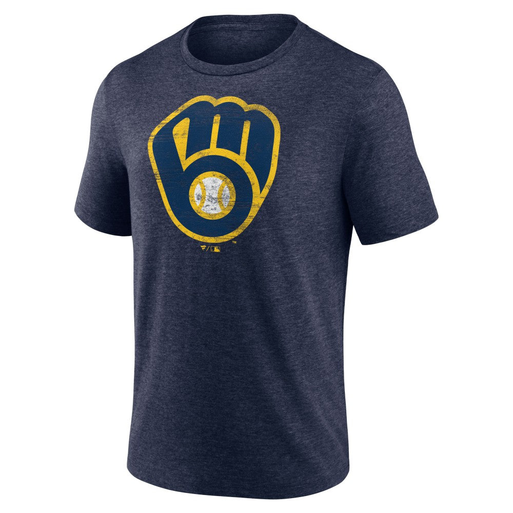 Milwaukee Brewers Official Logo Tri-Blend T-Shirt Sale