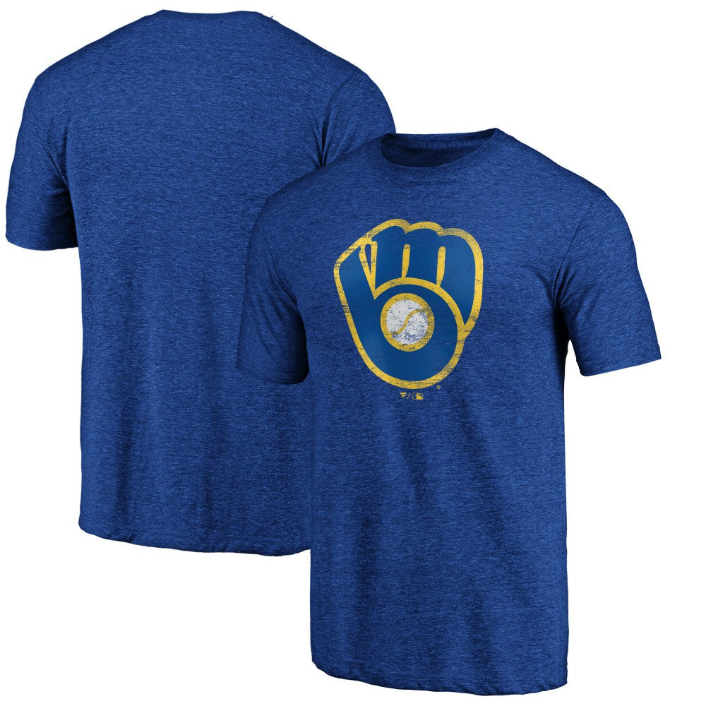 Milwaukee Brewers Official Logo Tri-Blend T-Shirt Sale