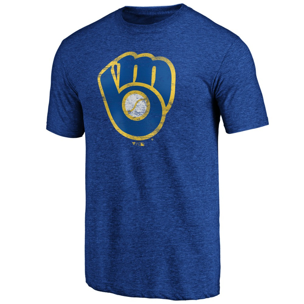 Milwaukee Brewers Official Logo Tri-Blend T-Shirt Sale