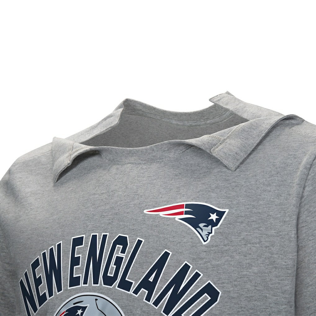 New England Patriots Tackle Adaptive T-Shirt - Gray - NFL