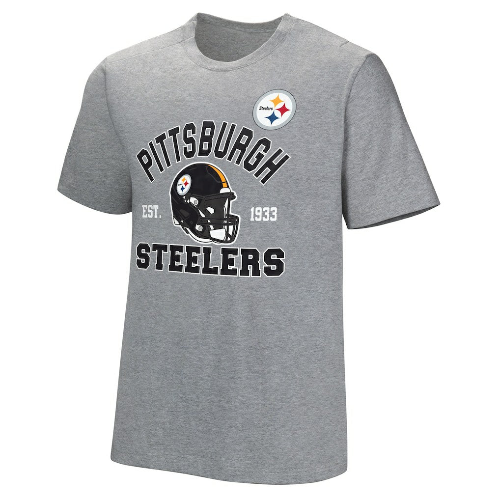 Pittsburgh Steelers Tackle Adaptive T-Shirt - Gray - NFL