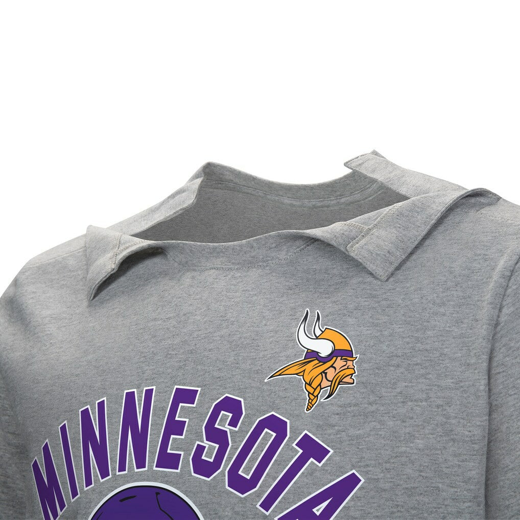 Minnesota Vikings Tackle Adaptive T-Shirt - Gray - NFL
