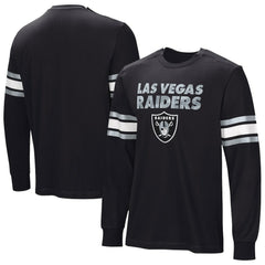 Las Vegas Raiders Hands Off Long Sleeve Adaptive T-Shirt - Black - NFL