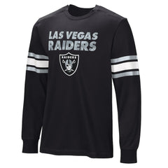 Las Vegas Raiders Hands Off Long Sleeve Adaptive T-Shirt - Black - NFL