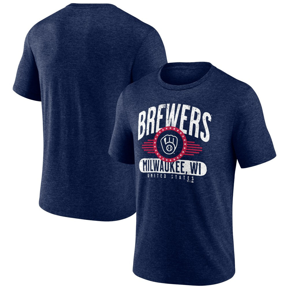 Milwaukee Brewers Badge of Honor Tri-Blend T-Shirt Sale