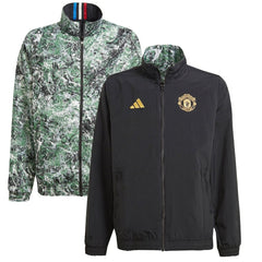 Adidas - Manchester United x Stone Roses Originals Youth 2023/24 Reversible Anthem Full-Zip Jacket - Black