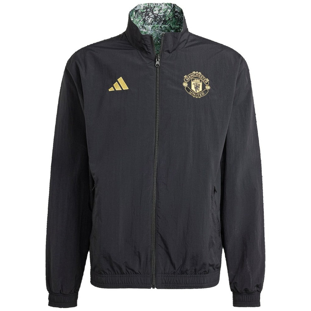 Adidas - Manchester United x Stone Roses Originals 2023/24 Reversible Anthem Full-Zip Jacket - Black