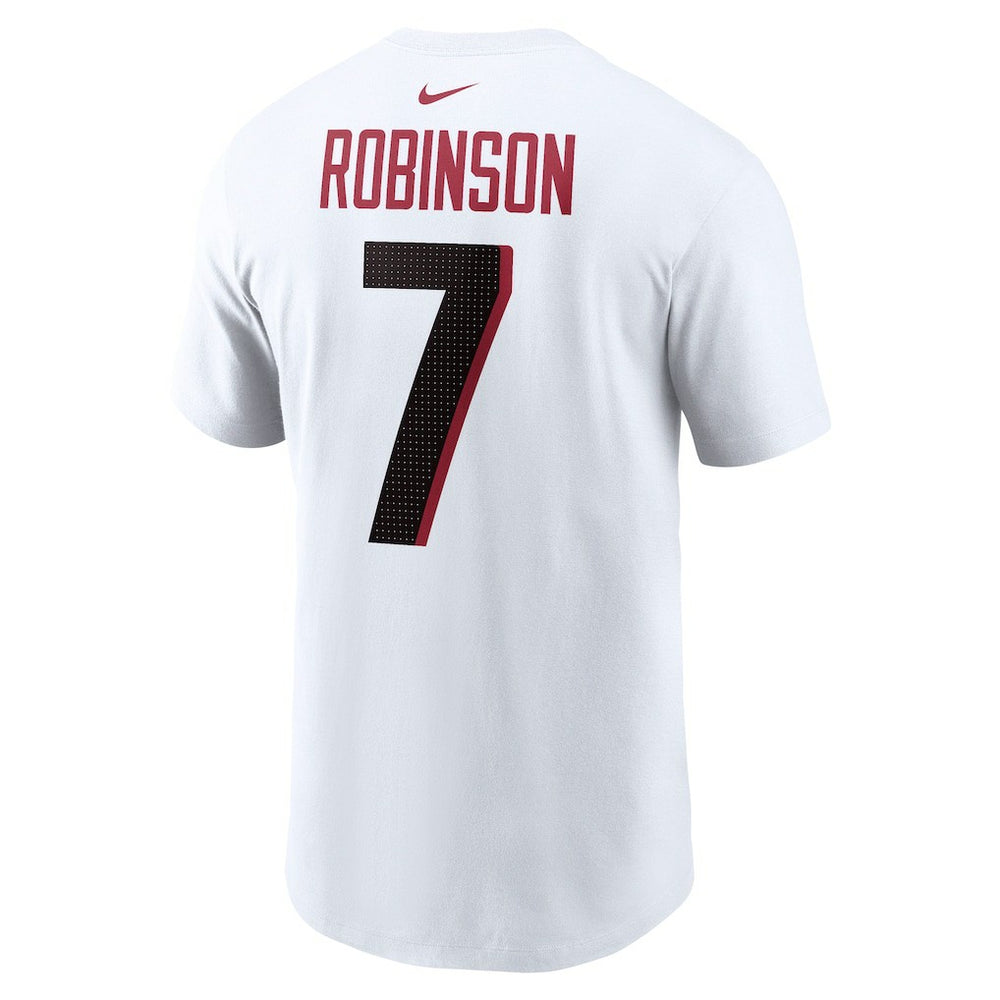 Bijan Robinson Atlanta Falcons Player Name & Number T-Shirt - White - Nike