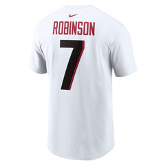 Bijan Robinson Atlanta Falcons Player Name & Number T-Shirt - White - Nike