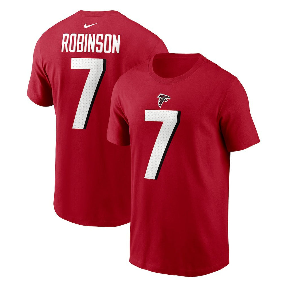 Bijan Robinson Atlanta Falcons Player Name & Number T-Shirt - Red - Nike