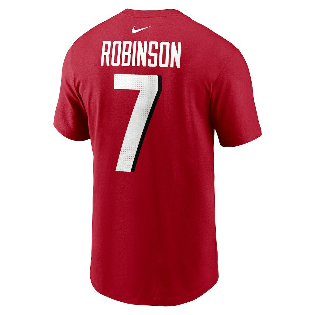 Bijan Robinson Atlanta Falcons Player Name & Number T-Shirt - Red - Nike