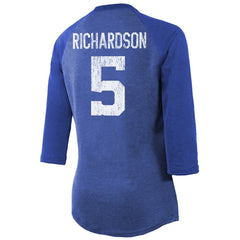 Anthony Richardson Indianapolis Colts Majestic Threads Women's Player Name & Number Tri-Blend 3/4-Sleeve Fitted T-Shirt - Royal - NFL