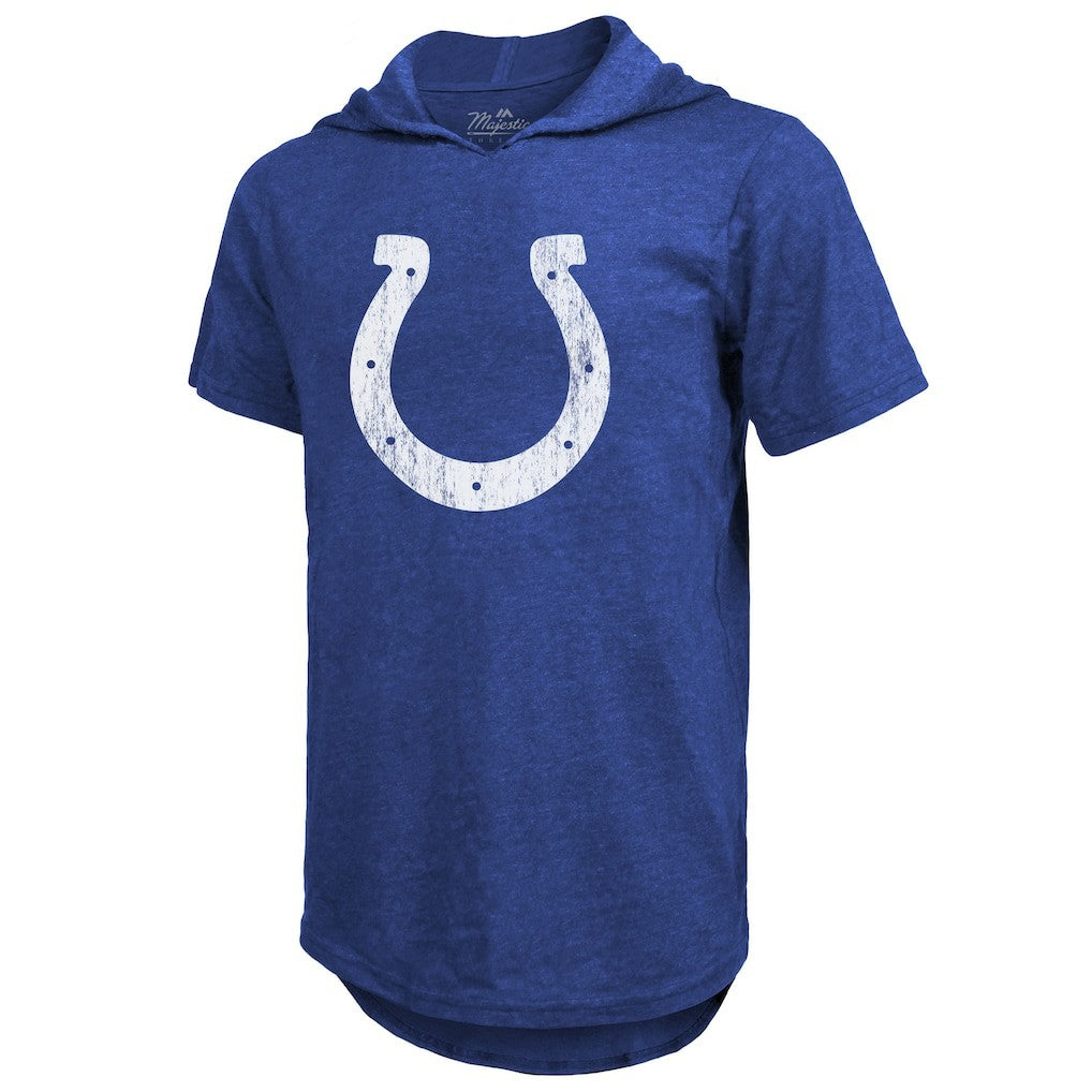 Anthony Richardson Indianapolis Colts Majestic Threads Player Name & Number Tri-Blend Slim Fit Hoodie T-Shirt - Royal - NFL