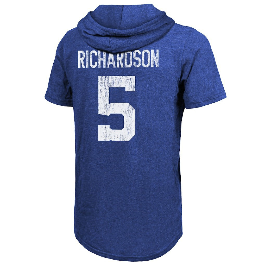 Anthony Richardson Indianapolis Colts Majestic Threads Player Name & Number Tri-Blend Slim Fit Hoodie T-Shirt - Royal - NFL
