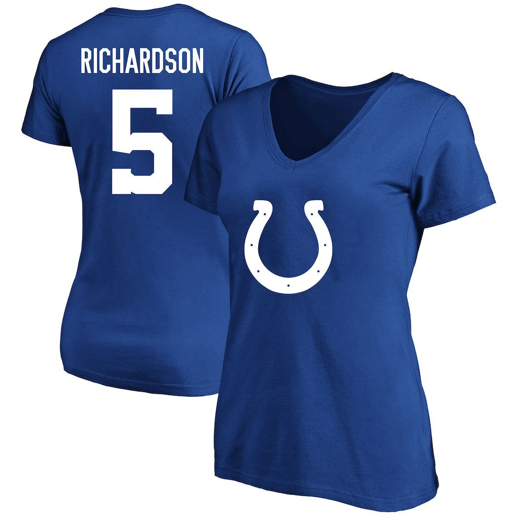 Anthony Richardson Indianapolis Colts Women's Plus Size Fair Catch Name & Number Scoop Neck T-Shirt - Royal - NFL