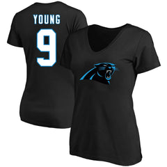 Bryce Young Carolina Panthers Women's Plus Size Fair Catch Name & Number Scoop Neck T-Shirt - Black - NFL