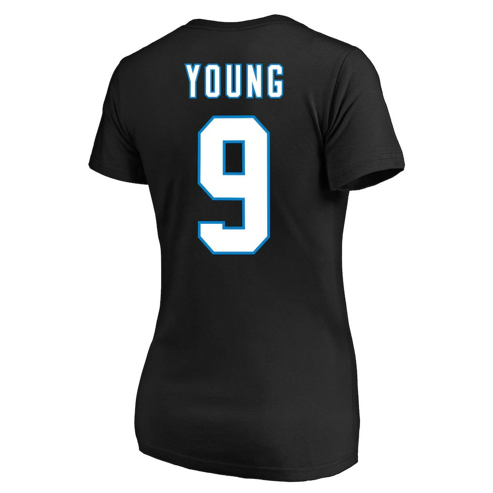 Bryce Young Carolina Panthers Women's Plus Size Fair Catch Name & Number Scoop Neck T-Shirt - Black - NFL