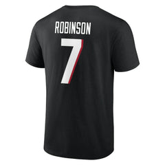 Bijan Robinson Atlanta Falcons Icon Name & Number T-Shirt - Black - Fanatics