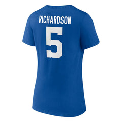 Anthony Richardson Indianapolis Colts Women's Icon Name & Number V-Neck T-Shirt - Royal - Fanatics