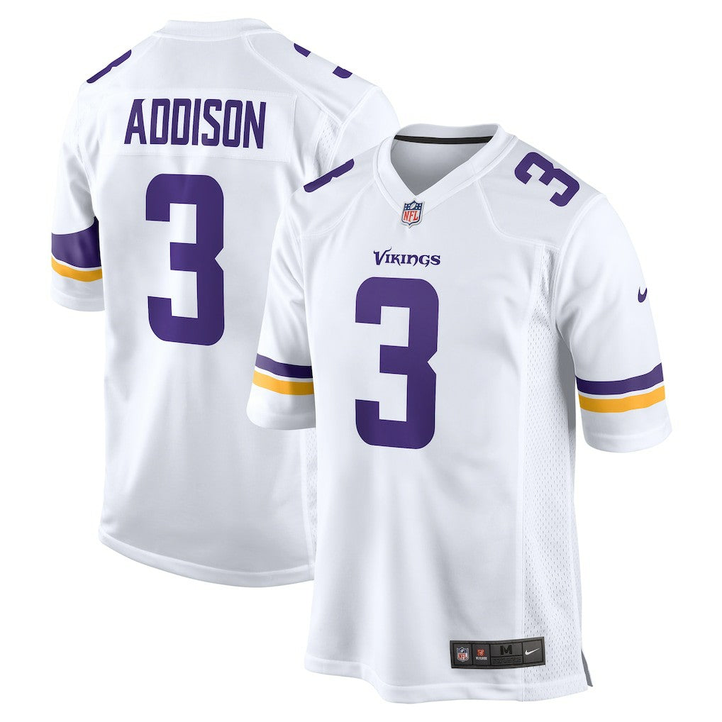 Jordan Addison Minnesota Vikings Away Game Jersey - White - Nike