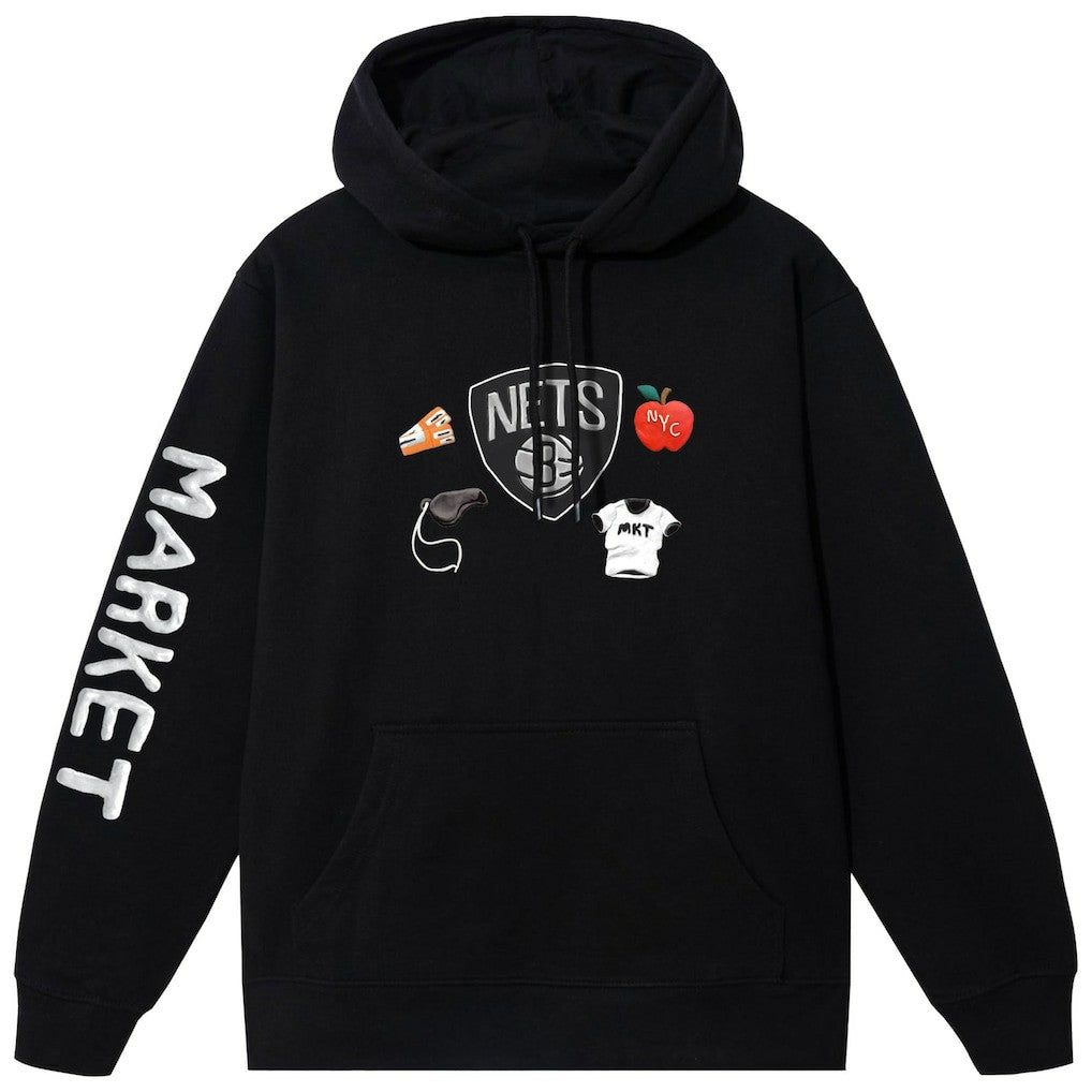 Brooklyn Nets NBA x MARKET Unisex Claymation Pullover Hoodie Black